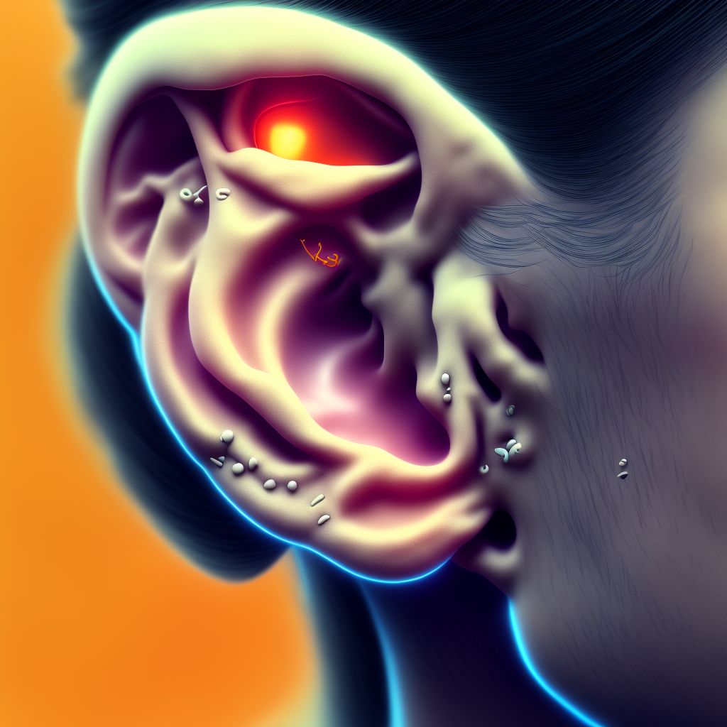 Congenital malformation of ear causing impairment of hearing, unspecified digital illustration