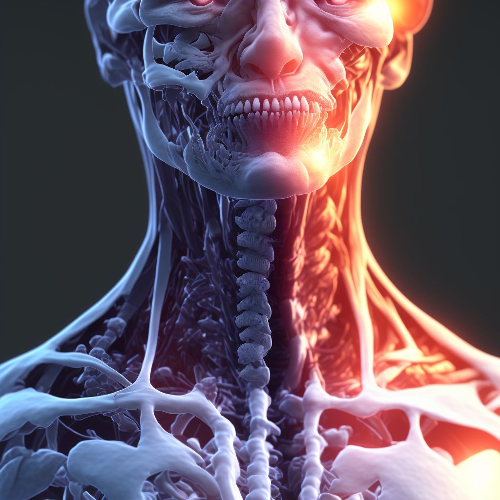 Congenital malformation of face and neck, unspecified digital illustration