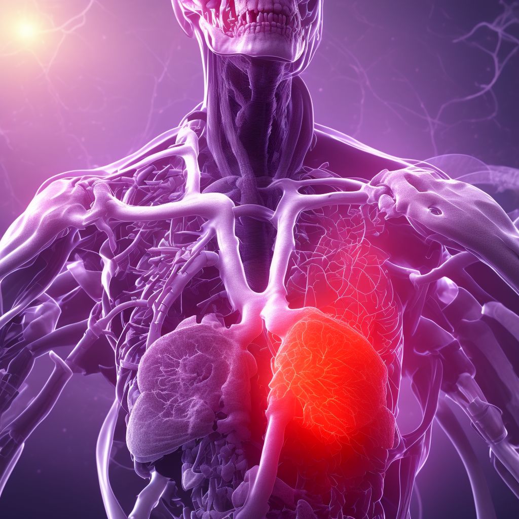 Transitional atrioventricular septal defect digital illustration