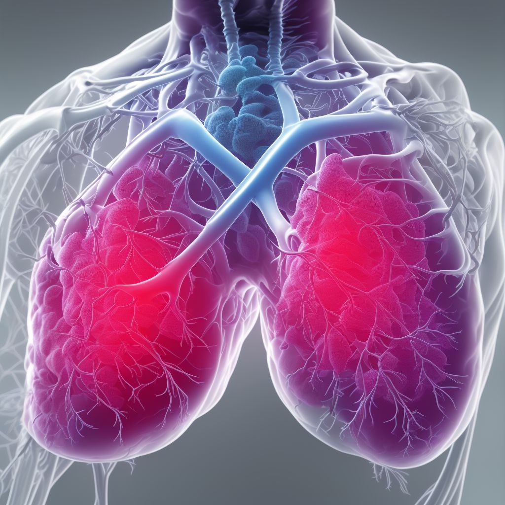 Coarctation of pulmonary artery digital illustration