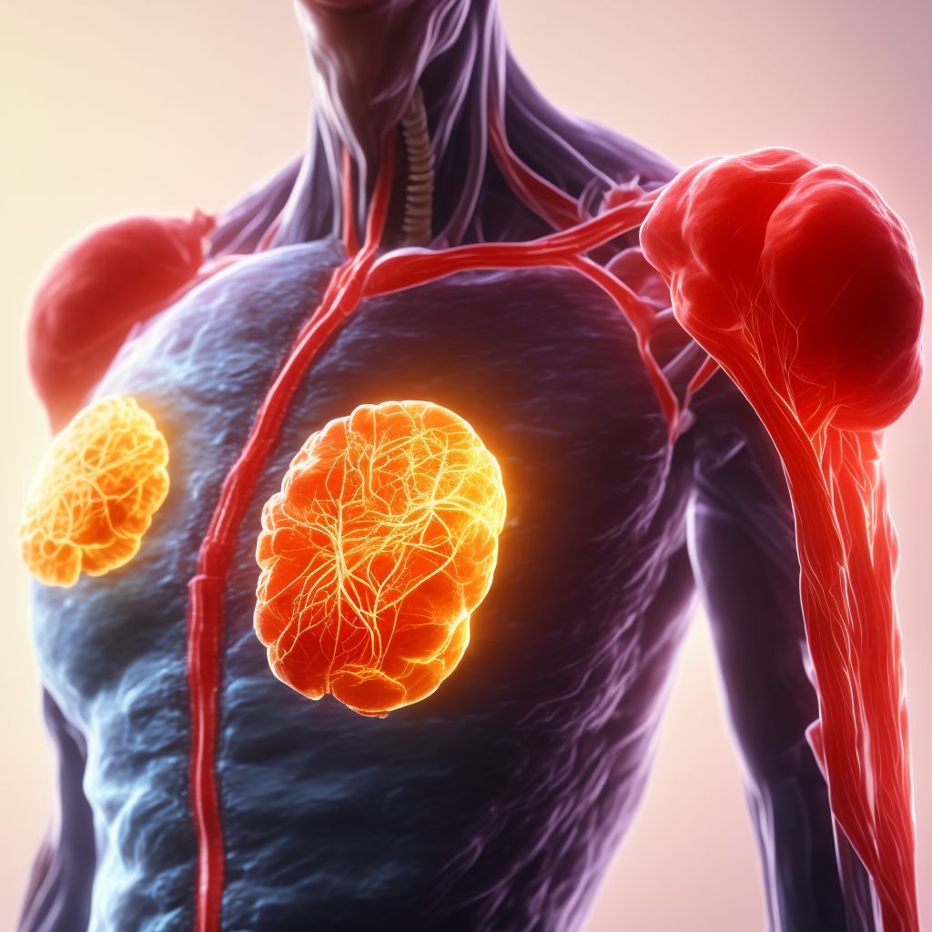 Congenital stenosis of vena cava digital illustration