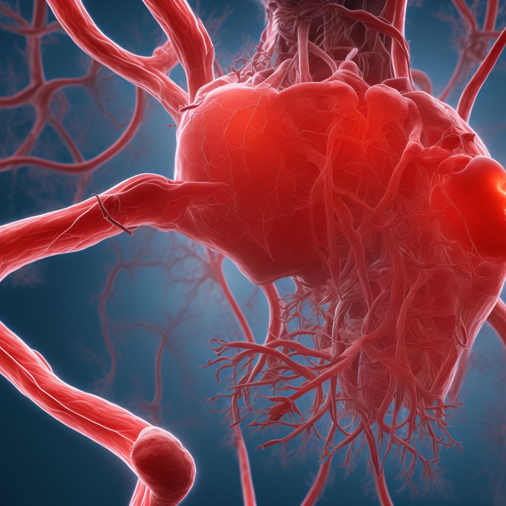 Arteriovenous malformation of vessel of lower limb digital illustration