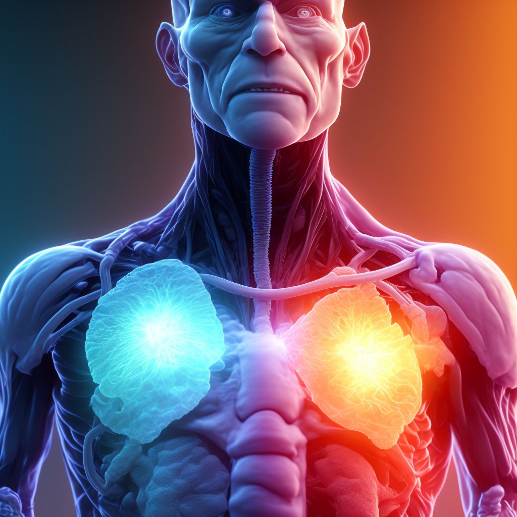 Congenital stenosis of bronchus digital illustration