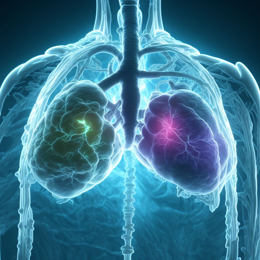 Congenital cystic lung digital illustration