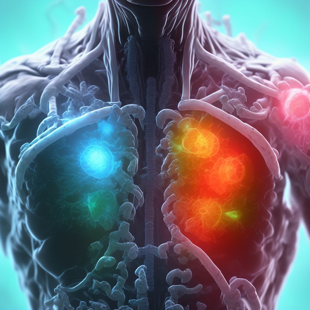 Congenital hypoplasia and dysplasia of lung digital illustration