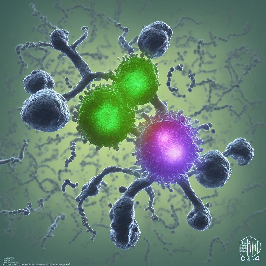 Congenital cyst of mediastinum digital illustration