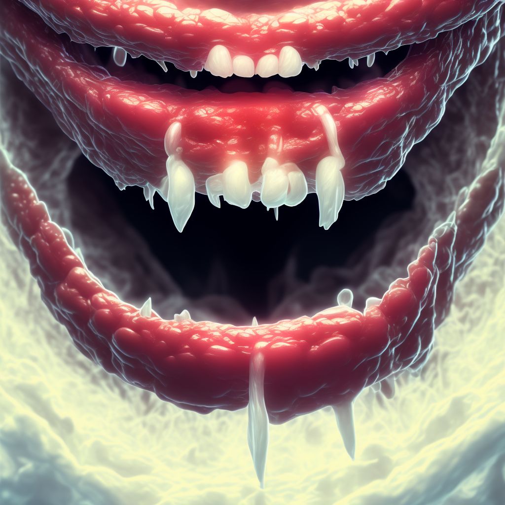 Cleft hard palate with cleft soft palate digital illustration