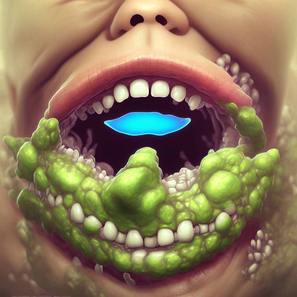 Cleft hard palate with bilateral cleft lip digital illustration