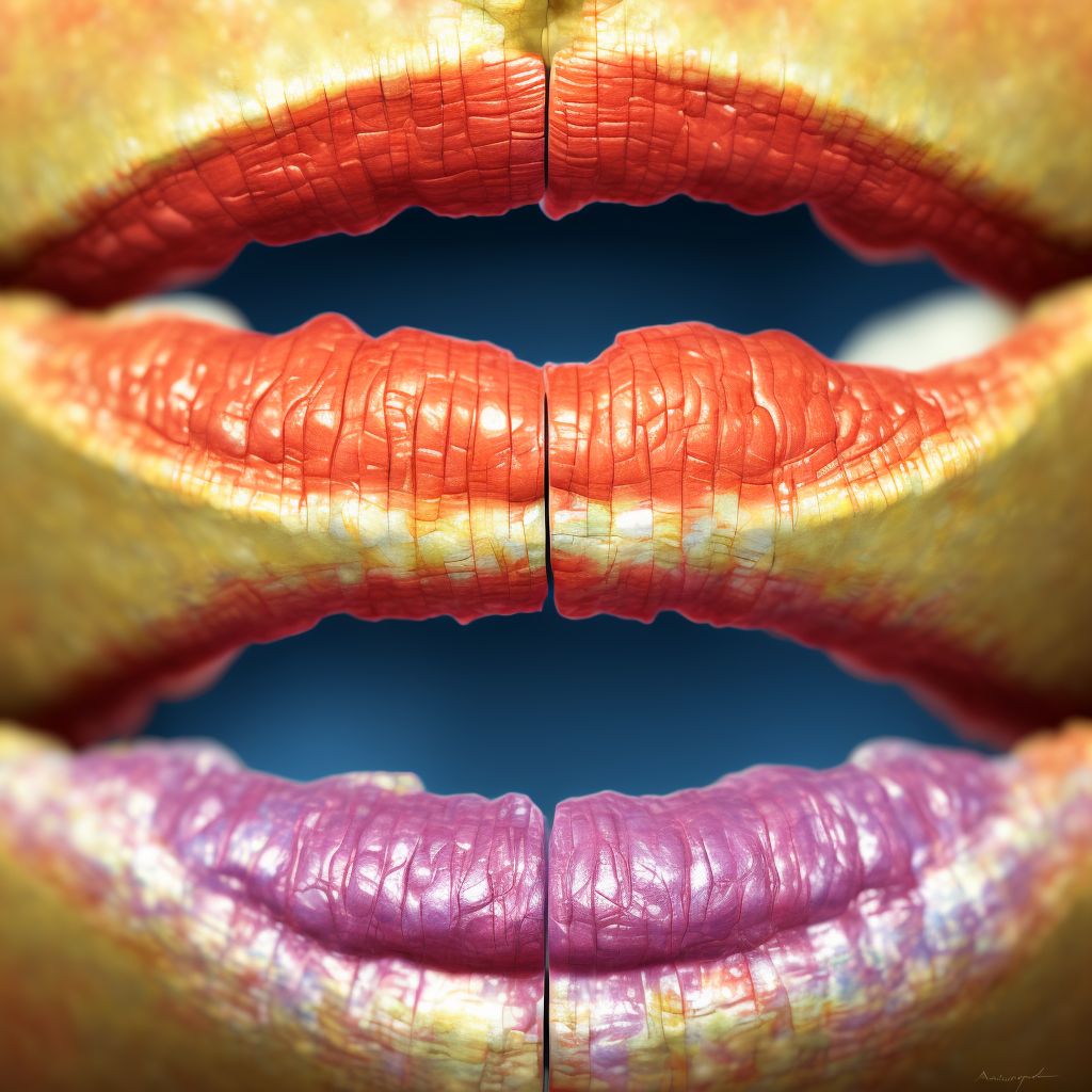 Congenital malformations of lips, not elsewhere classified digital illustration