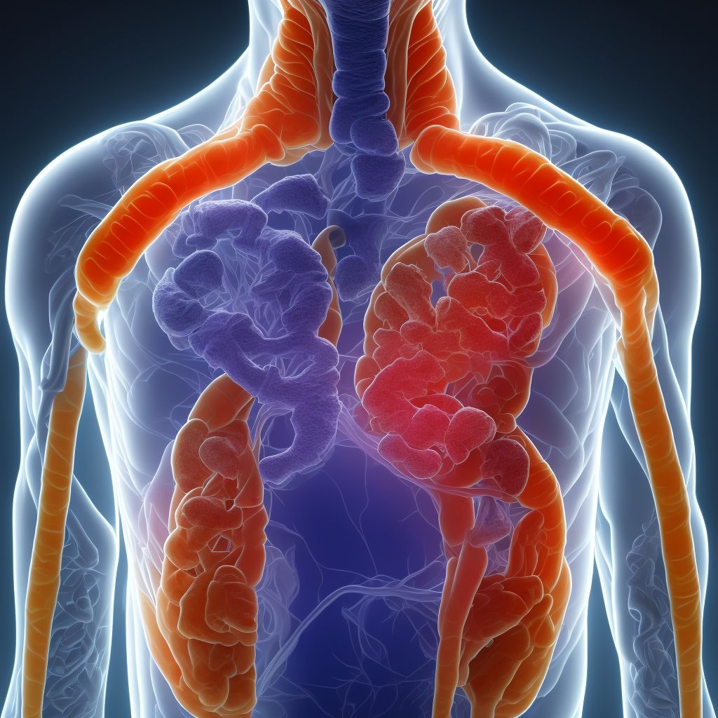 Congenital tracheo-esophageal fistula without atresia digital illustration