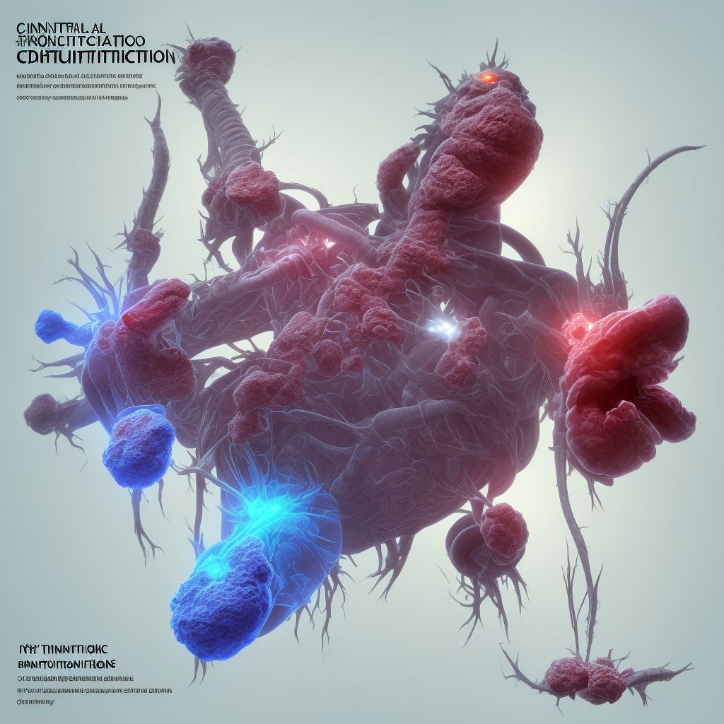 Congenital dilatation of esophagus digital illustration