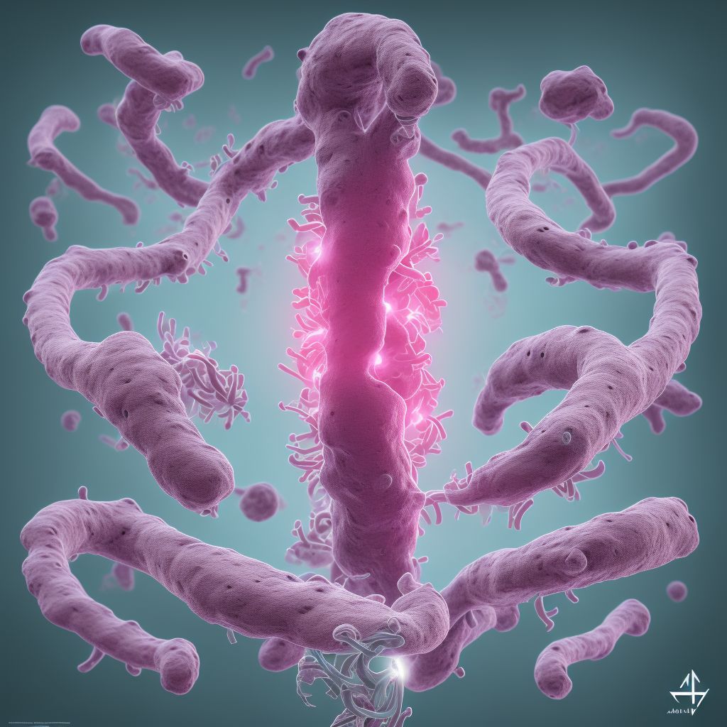 Congenital absence, atresia and stenosis of large intestine, part unspecified digital illustration