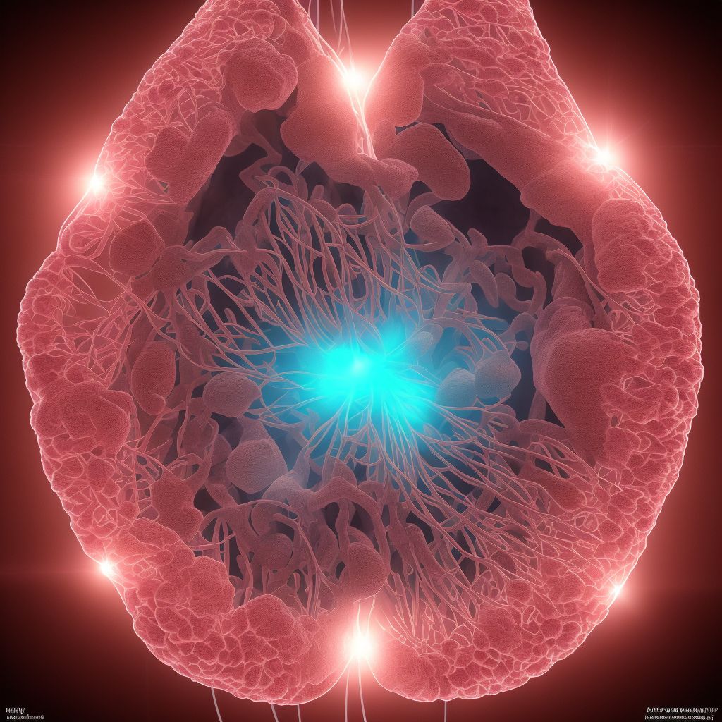 Longitudinal vaginal septum, microperforate, right side digital illustration