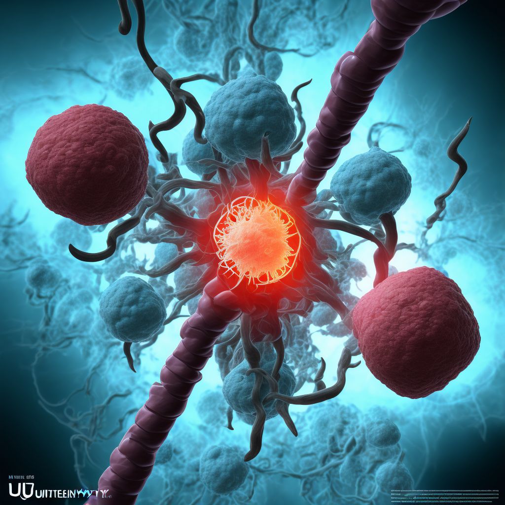 Unilateral intraabdominal testis digital illustration