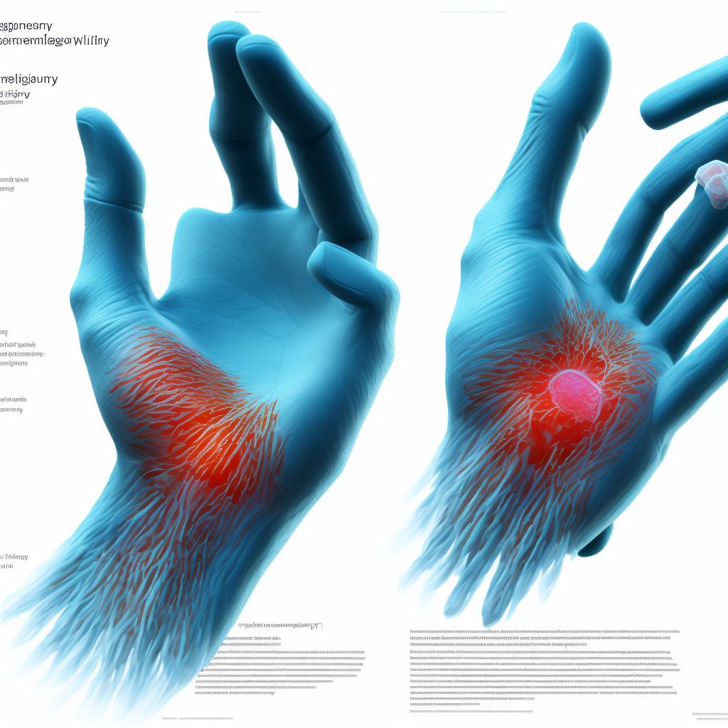 Webbed fingers, unspecified hand digital illustration