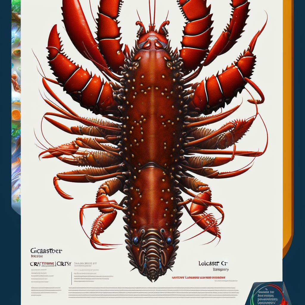 Lobster-claw left hand digital illustration