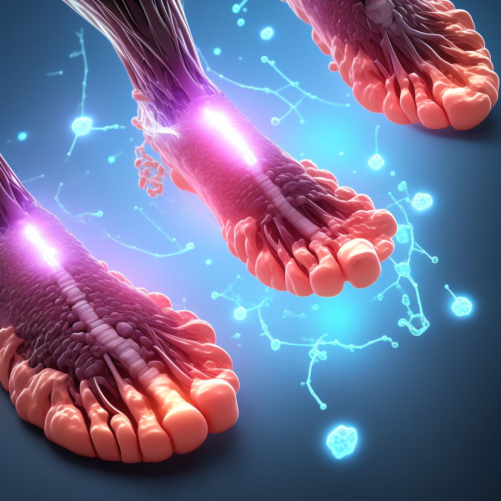 Congenital absence of both lower leg and foot, unspecified lower limb digital illustration