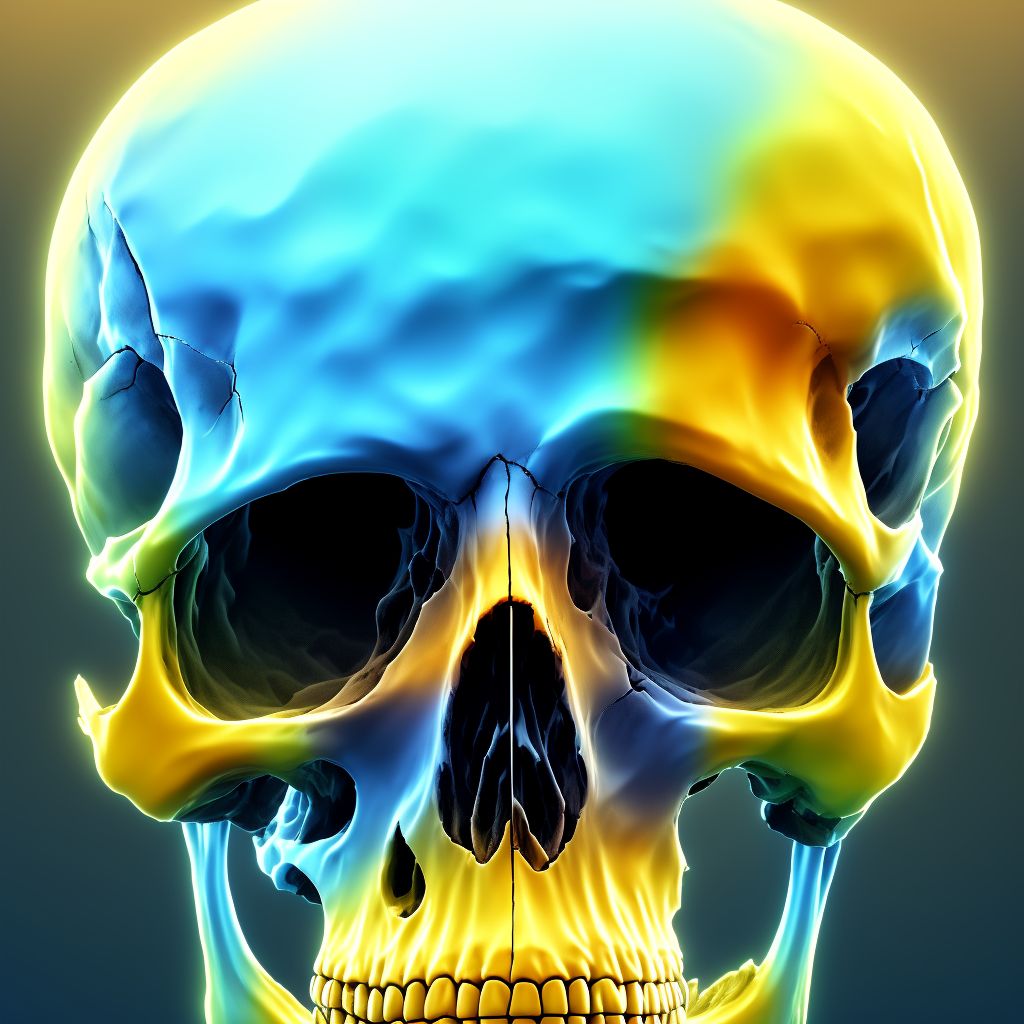 Other specified congenital malformations of skull and face bones digital illustration