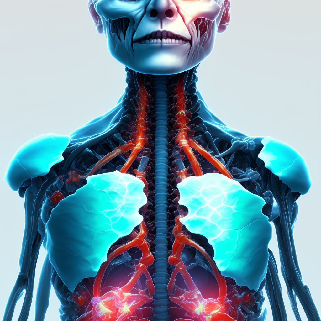 Congenital kyphosis, thoracic region digital illustration