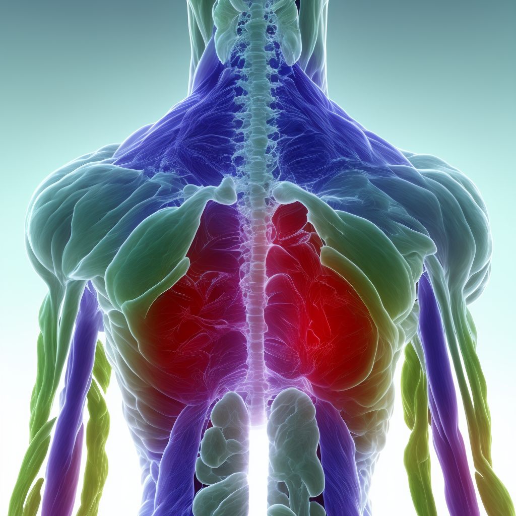 Congenital lordosis, lumbosacral region digital illustration