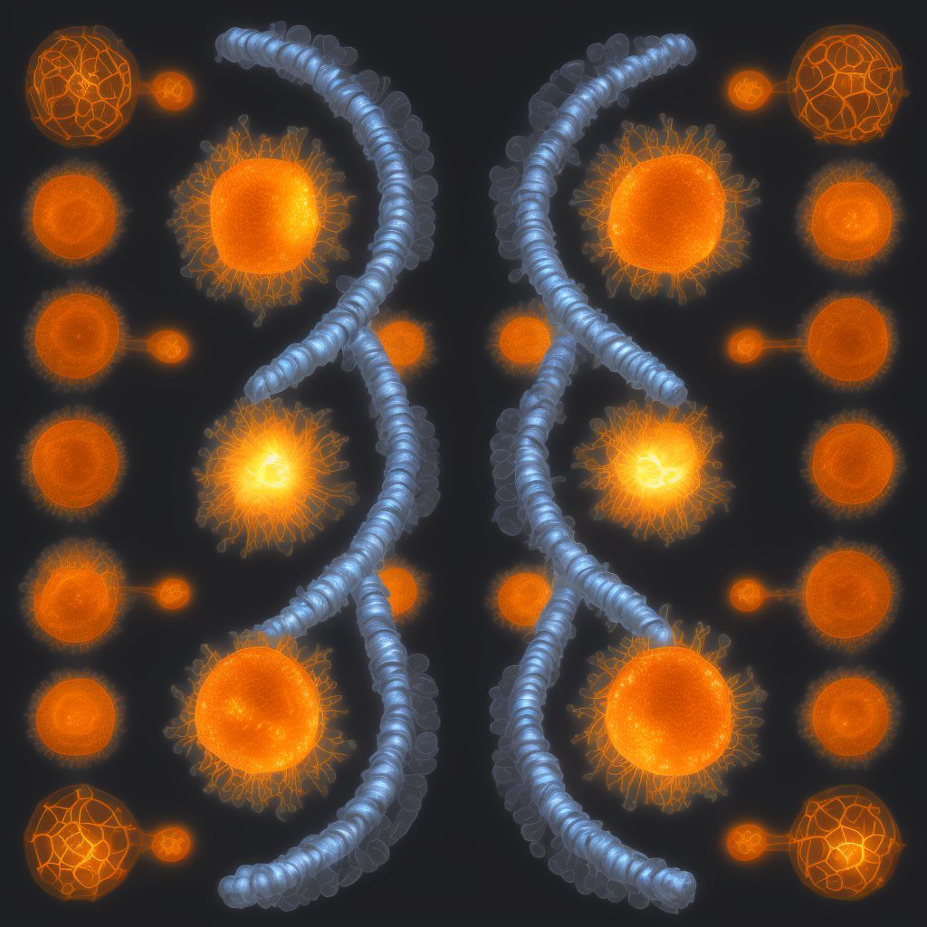 Female with 46, XY karyotype digital illustration