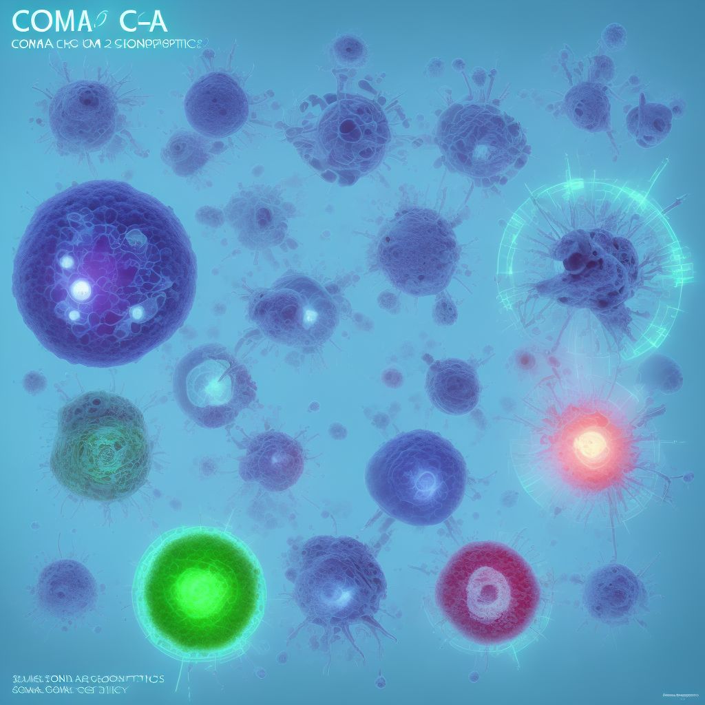 Coma scale, eyes open, to sound, 24 hours or more after hospital admission digital illustration