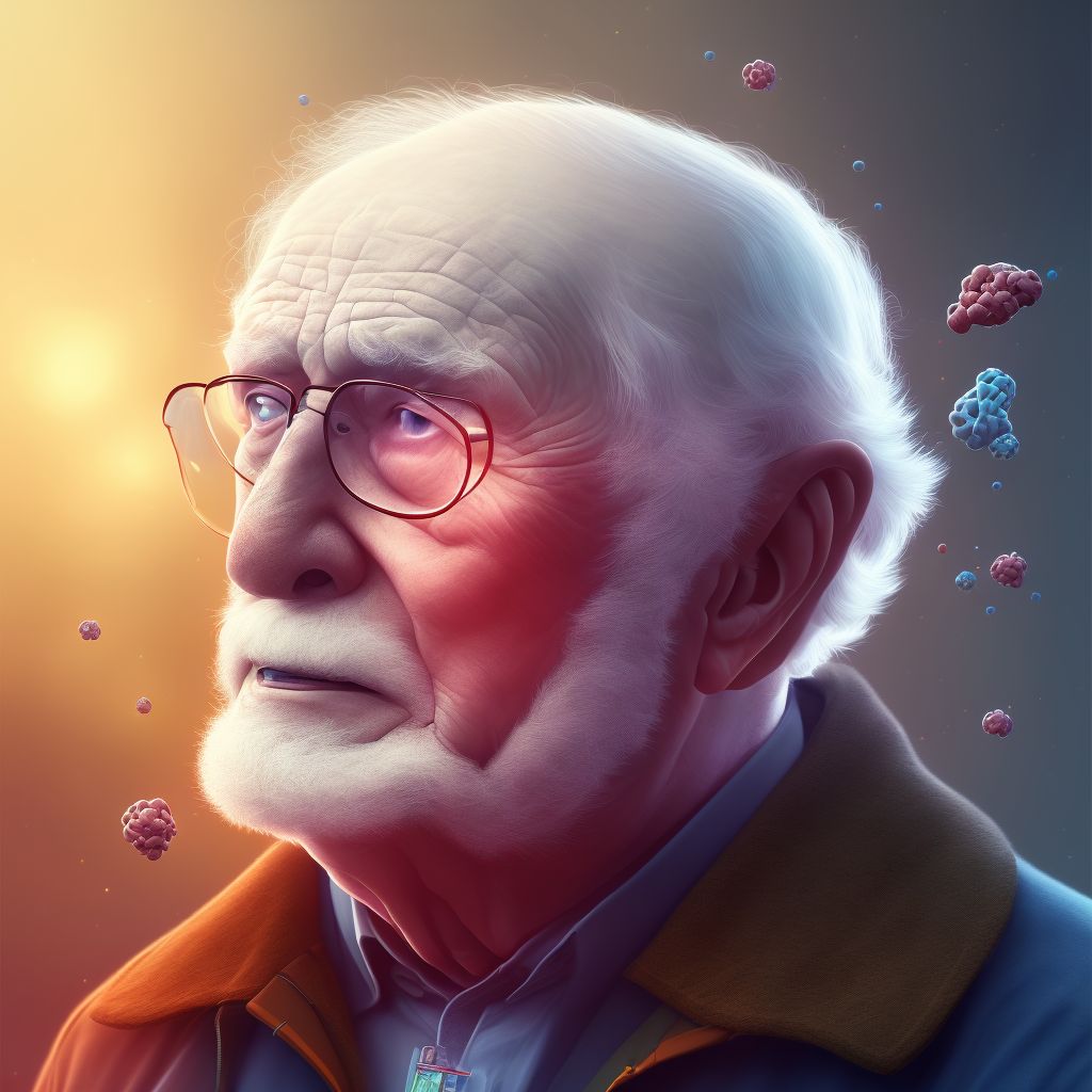 Age-related cognitive decline digital illustration