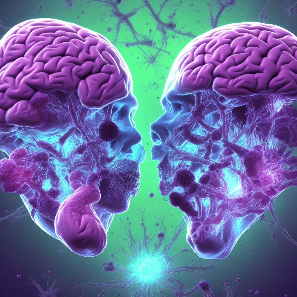 Abnormal immunological findings in cerebrospinal fluid digital illustration