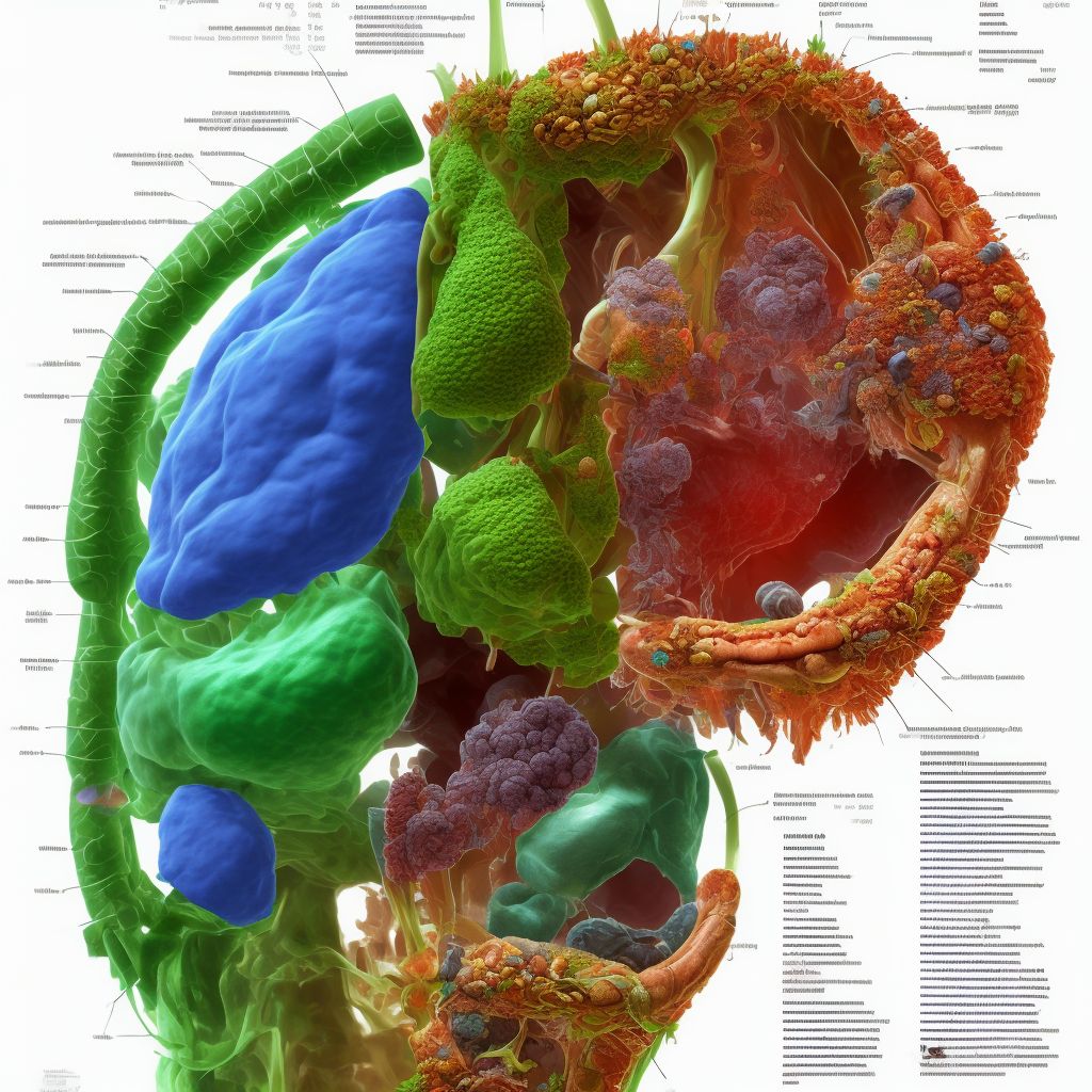 Other abnormal findings in specimens from digestive organs and abdominal cavity digital illustration