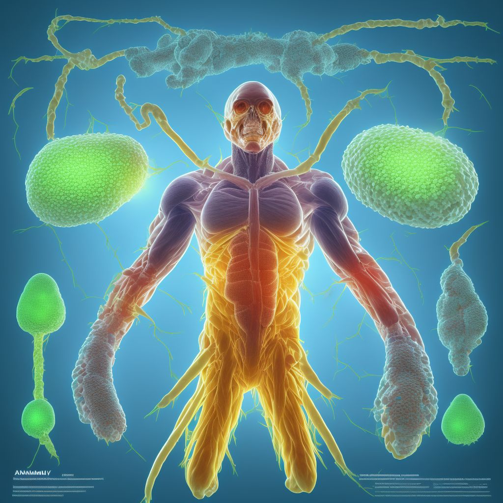 Abnormal level of hormones in specimens from male genital organs digital illustration