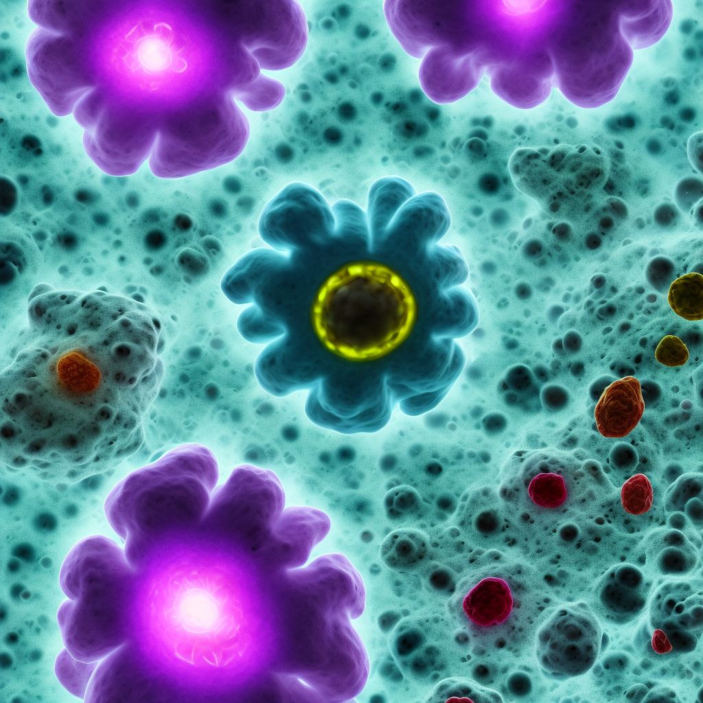 Abnormal cytological findings in specimens from male genital organs digital illustration