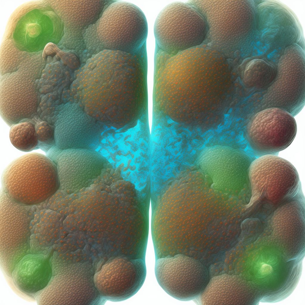 Abnormal histological findings in specimens from male genital organs digital illustration