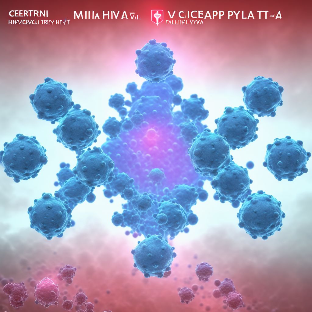 Cervical high risk human papillomavirus (HPV) DNA test positive digital illustration