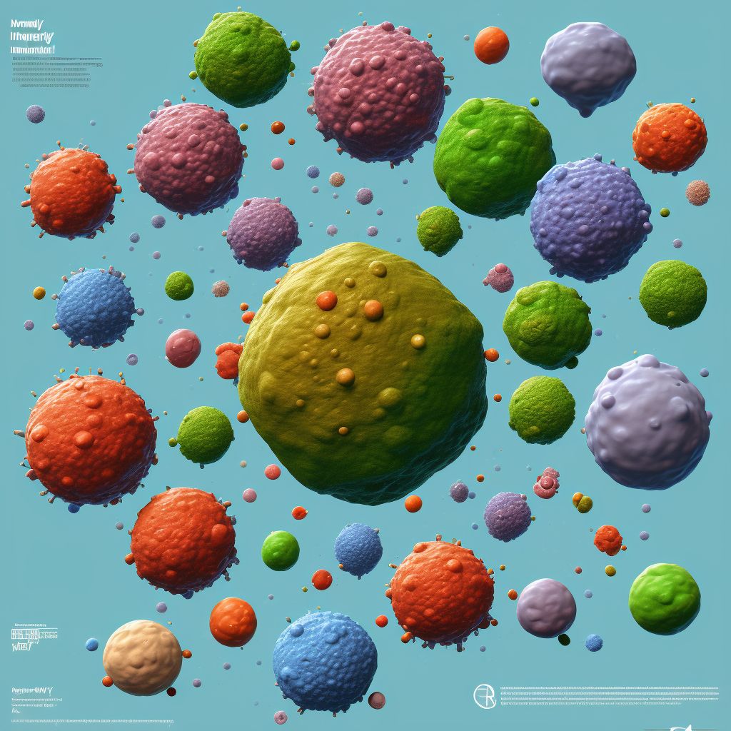 Abnormal immunological findings in specimens from other organs, systems and tissues digital illustration