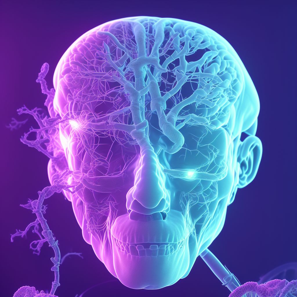 Abnormal echoencephalogram digital illustration