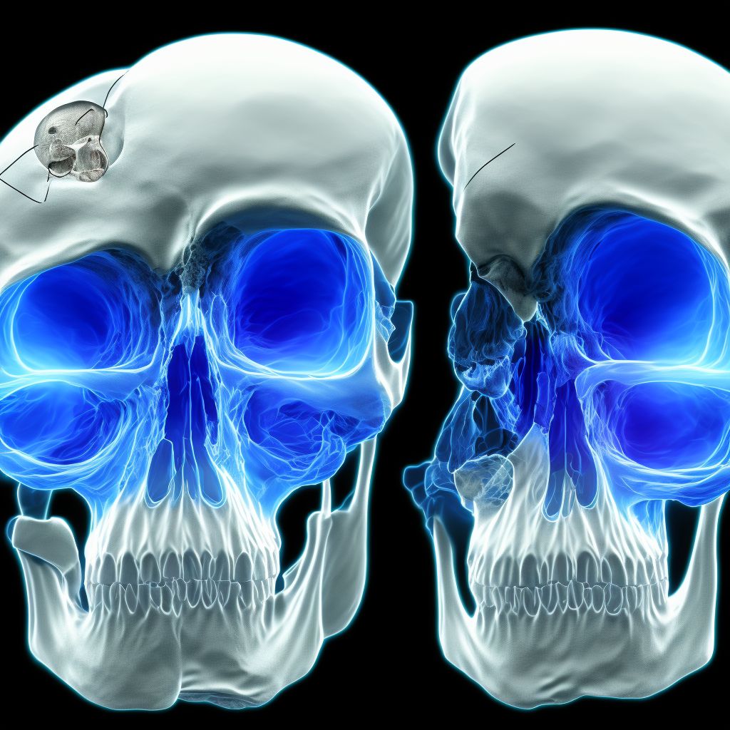 Abnormal findings on diagnostic imaging of skull and head, not elsewhere classified digital illustration