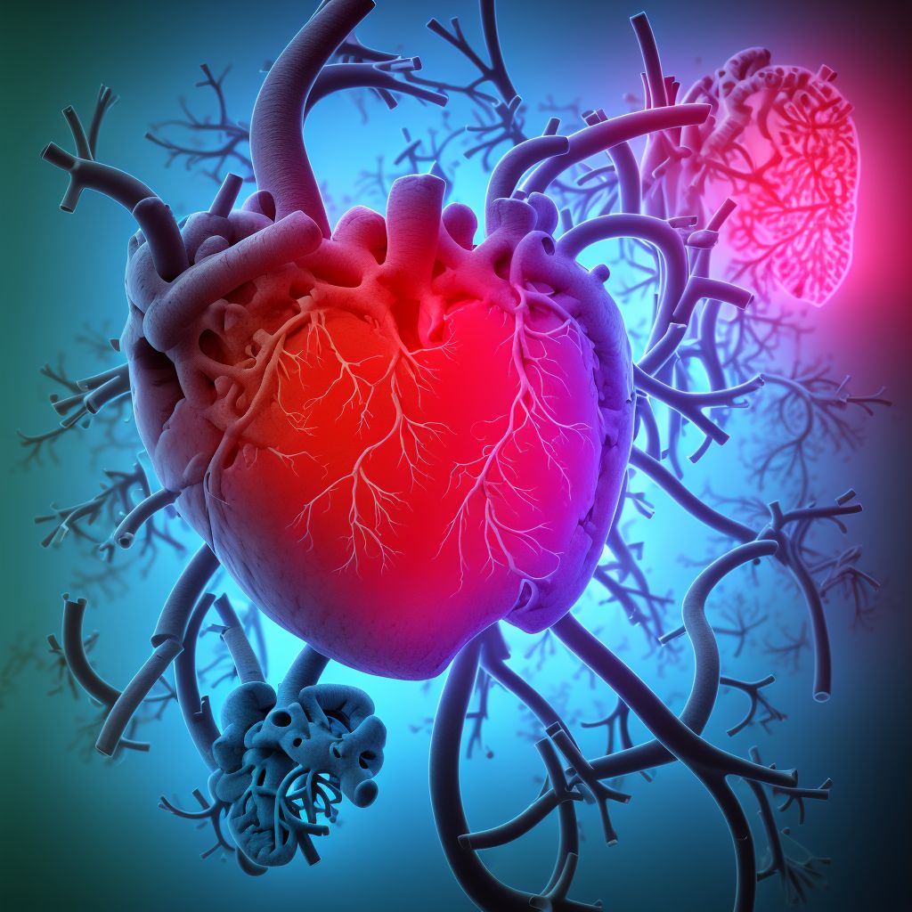 Abnormal findings on diagnostic imaging of heart and coronary circulation digital illustration