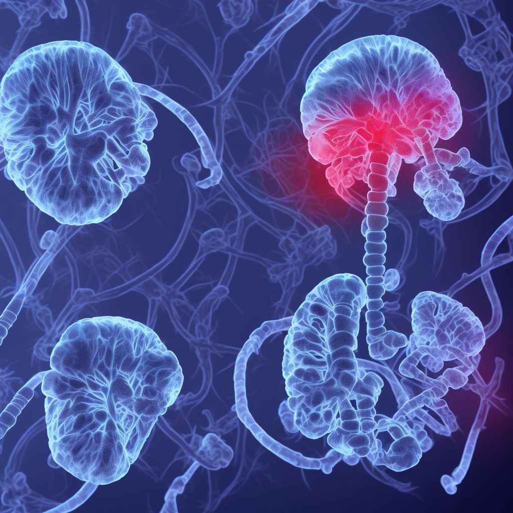 Abnormal radiologic findings on diagnostic imaging of unspecified kidney digital illustration