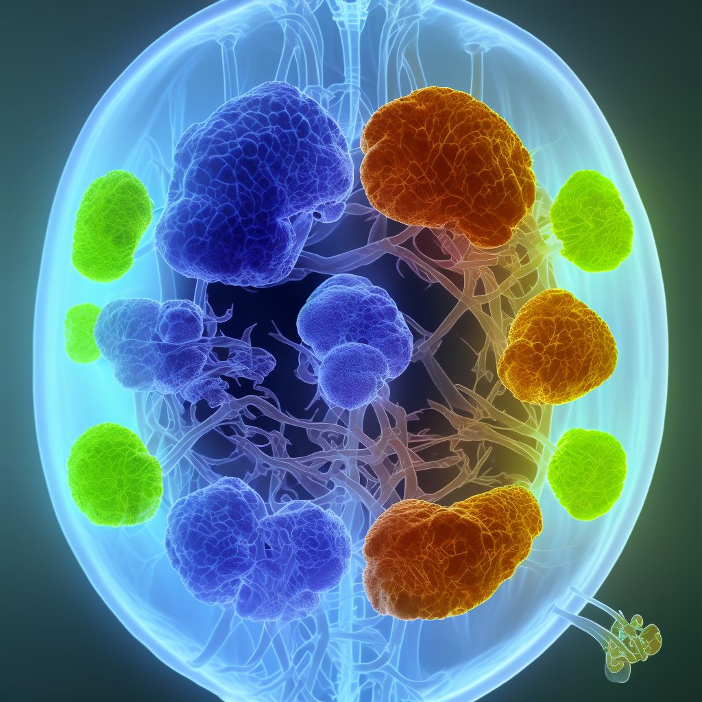 Abnormal radiologic findings on diagnostic imaging of right testicle digital illustration