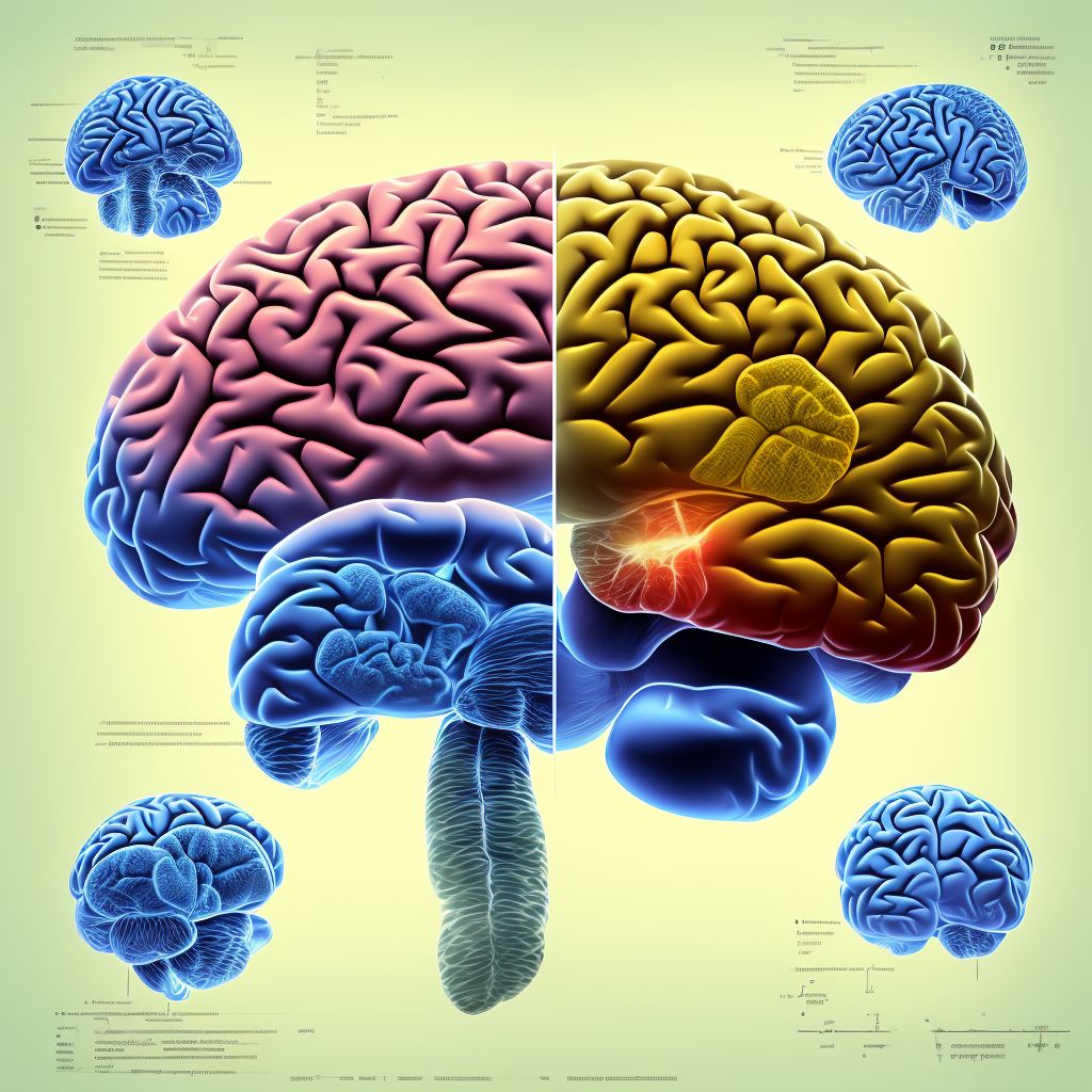 Abnormal brain scan digital illustration