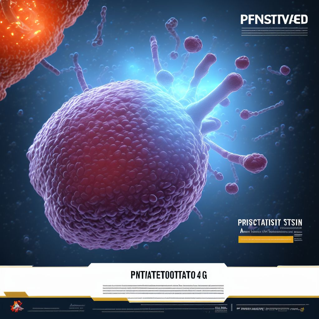 Elevated prostate specific antigen [PSA] digital illustration