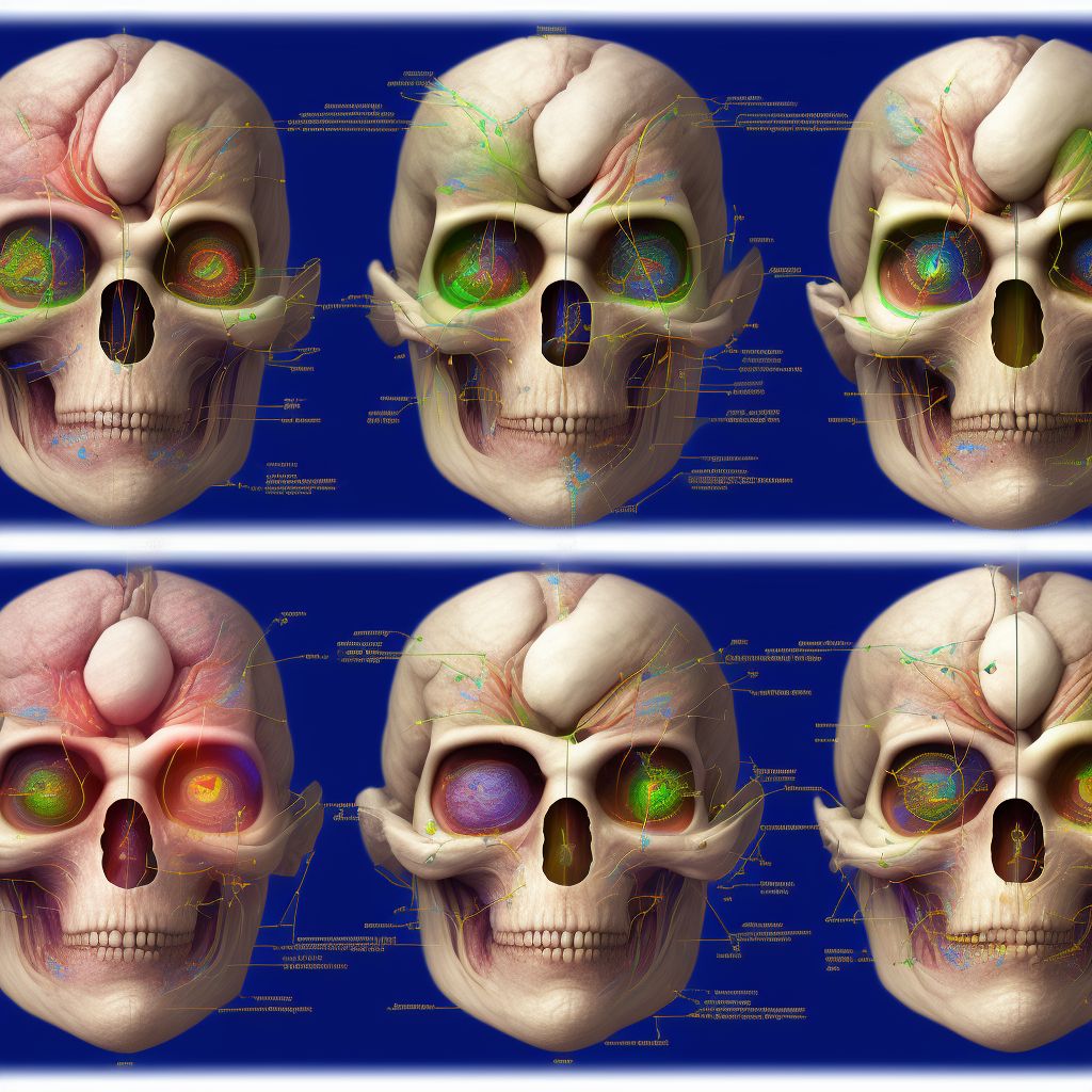 Superficial foreign body of right eyelid and periocular area, sequela digital illustration