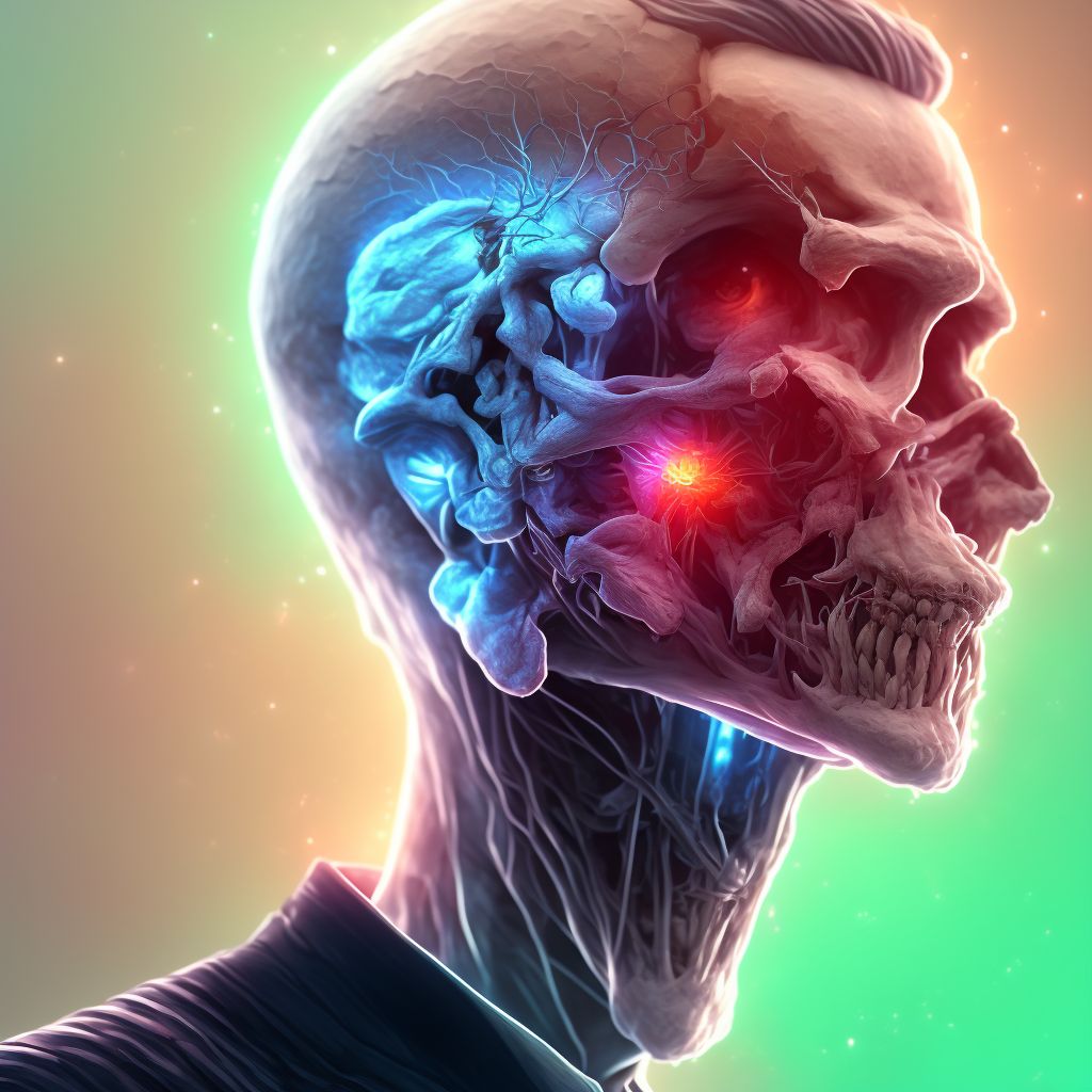 Other superficial bite of unspecified part of head, subsequent encounter digital illustration