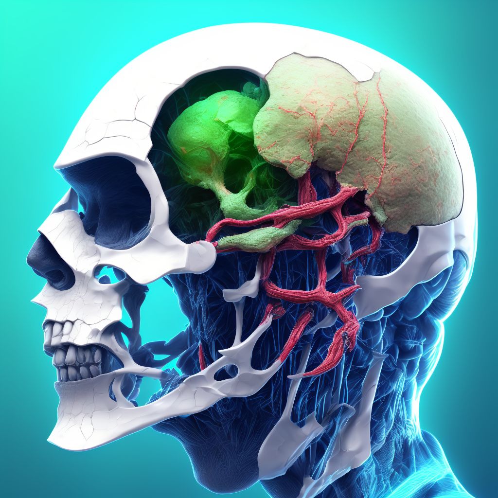 Laceration without foreign body of scalp, subsequent encounter digital illustration