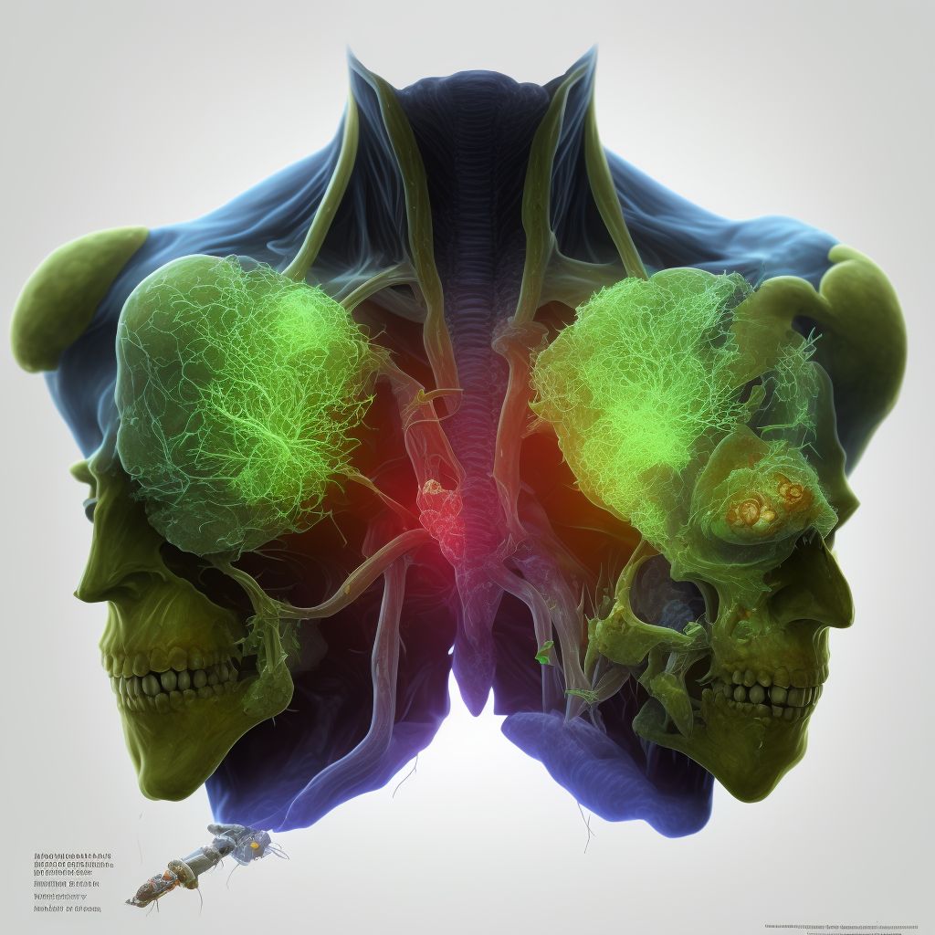 Unspecified open wound of nose, sequela digital illustration