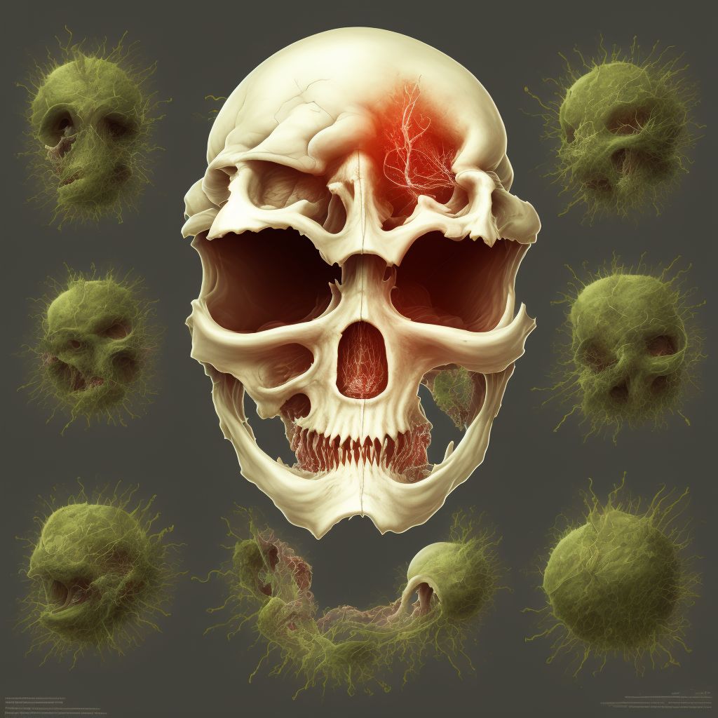 Puncture wound with foreign body of left cheek and temporomandibular area, subsequent encounter digital illustration