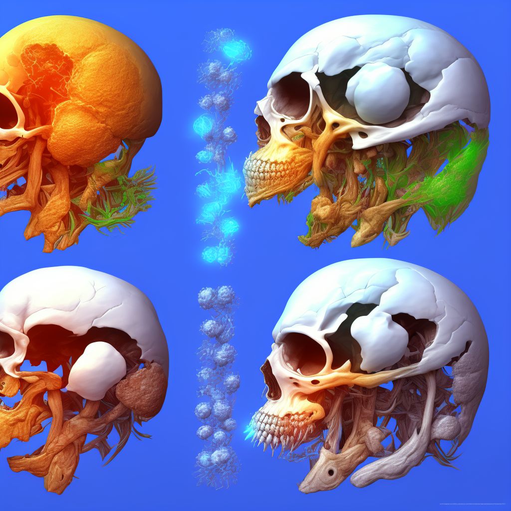 Open bite of unspecified cheek and temporomandibular area, sequela digital illustration