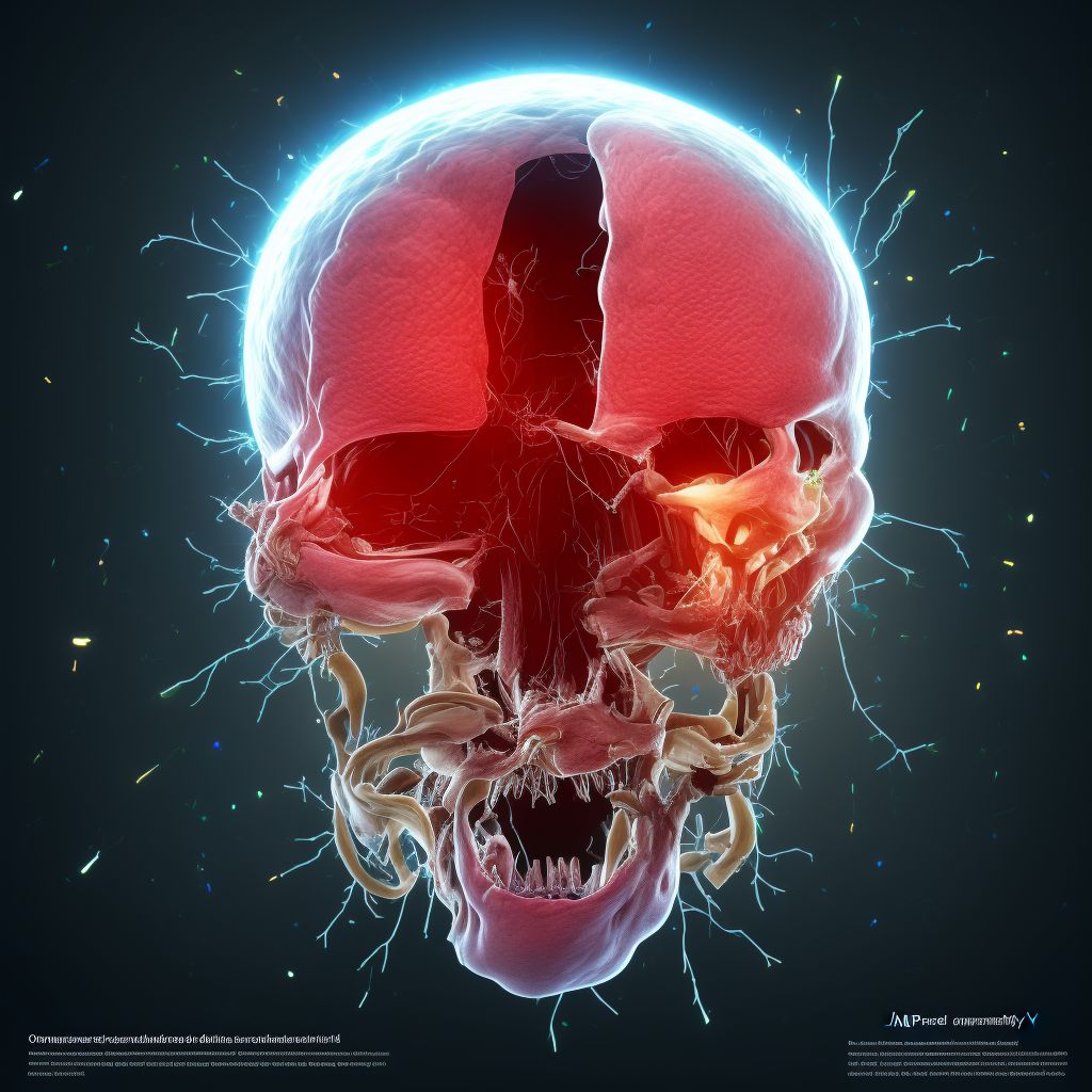 Unspecified open wound of other part of head, subsequent encounter digital illustration