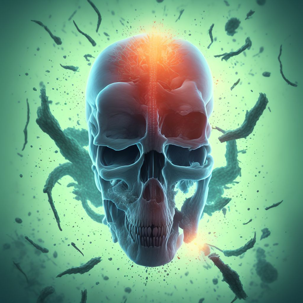 Puncture wound without foreign body of unspecified part of head, sequela digital illustration