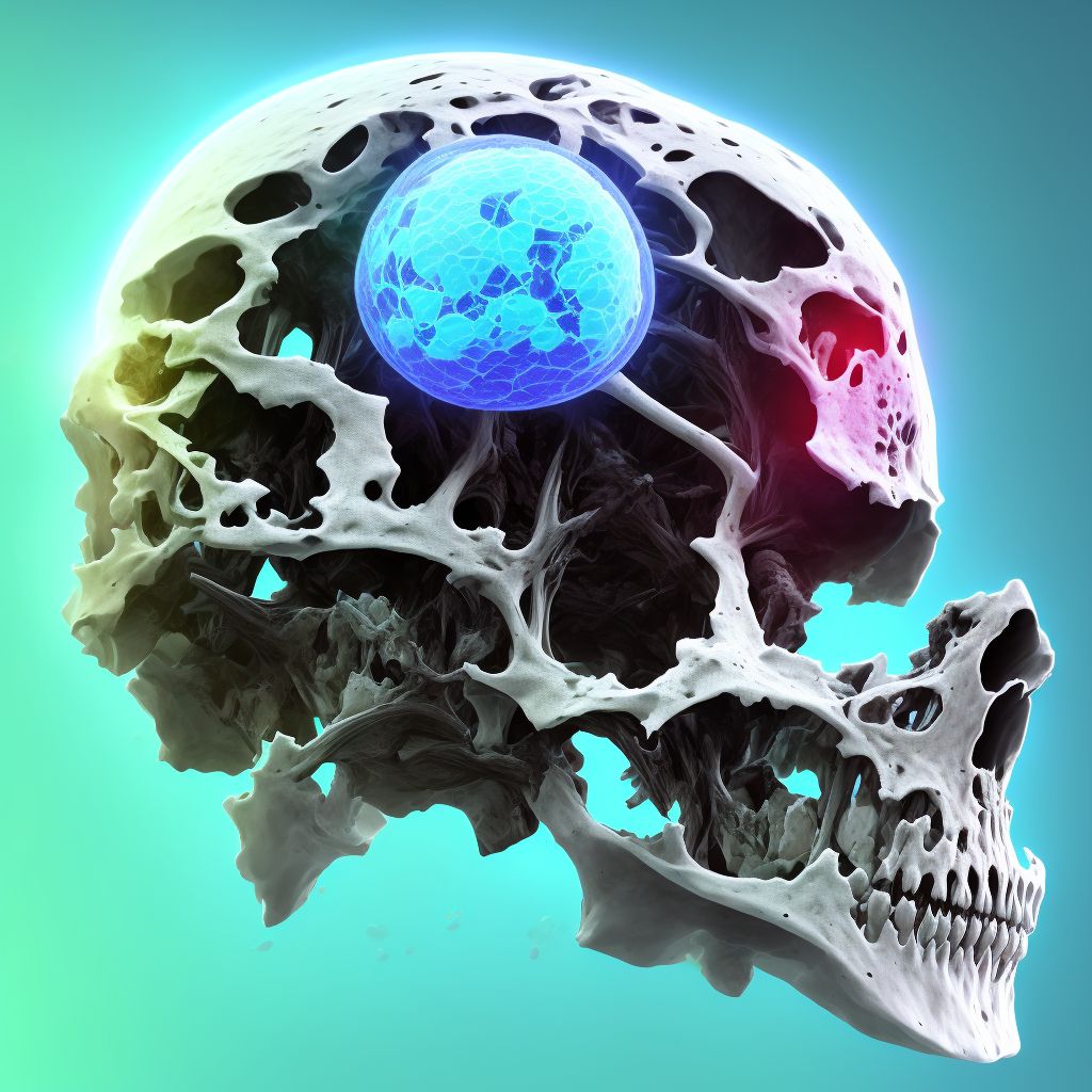 Type I occipital condyle fracture, unspecified side, sequela digital illustration